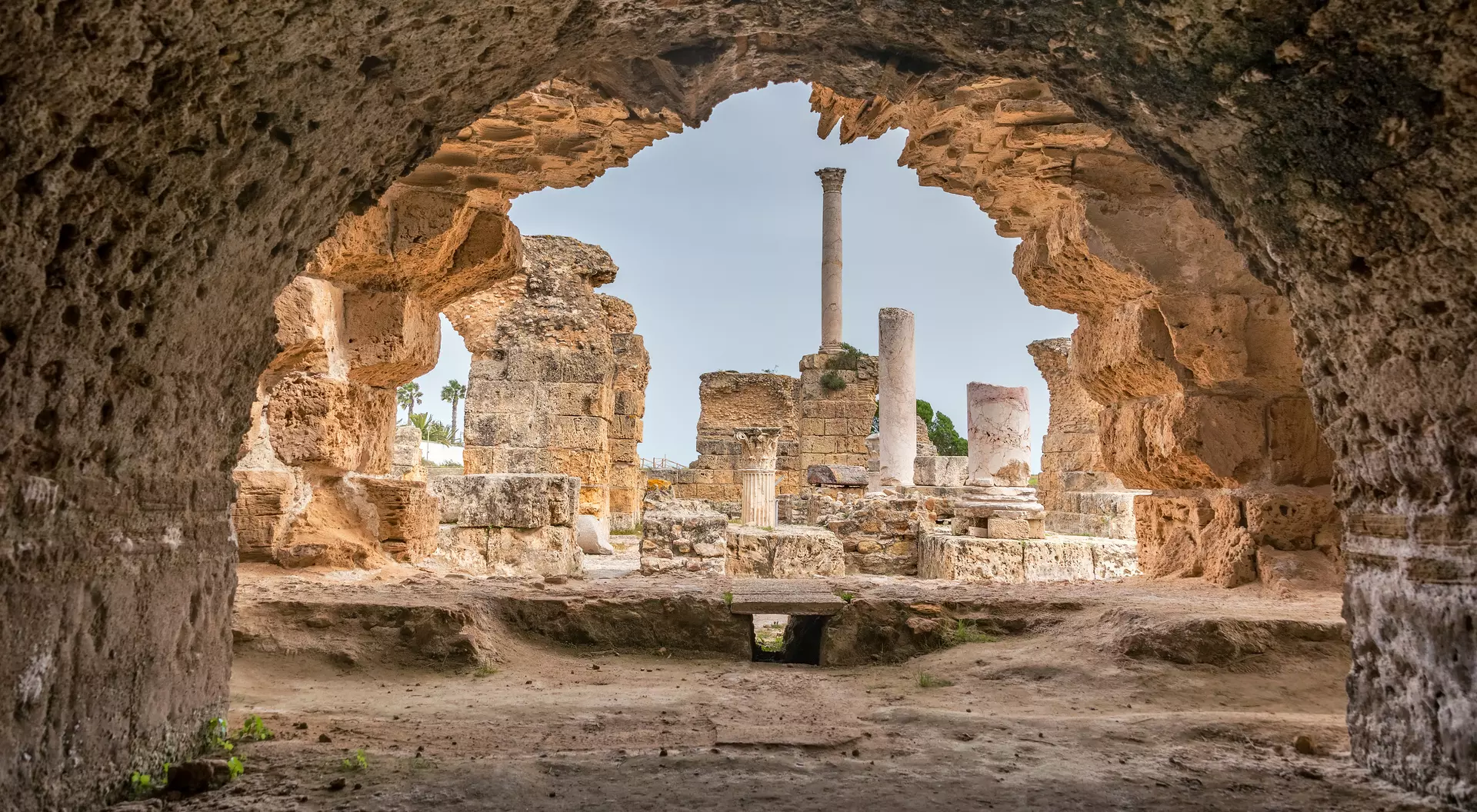 Antonine Baths in Carthage, Tunisia