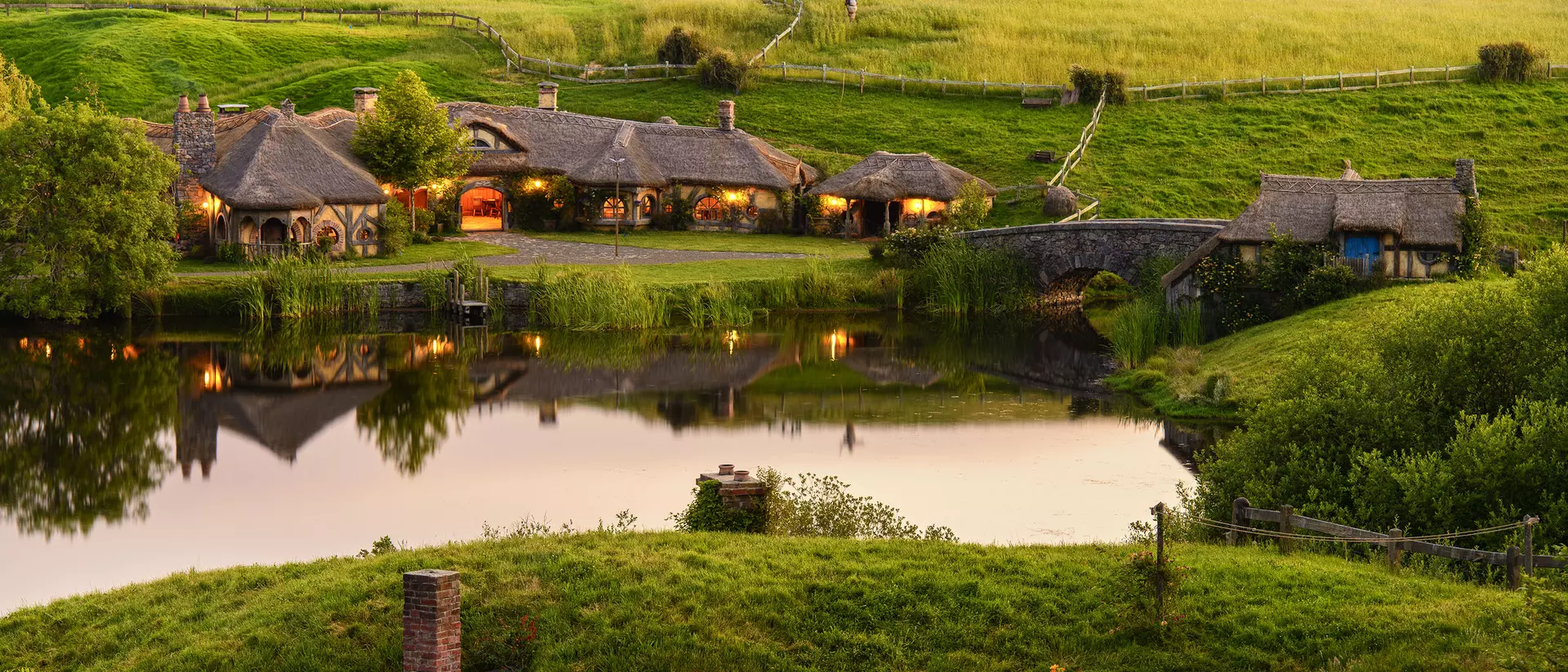 Overlooking peaceful Hobbiton, Courtesy of Hobbiton