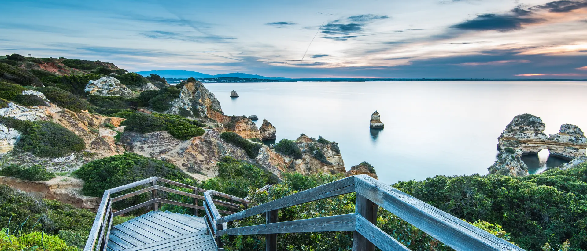 Praia do Camilo on coast of Algarve region, Portugal