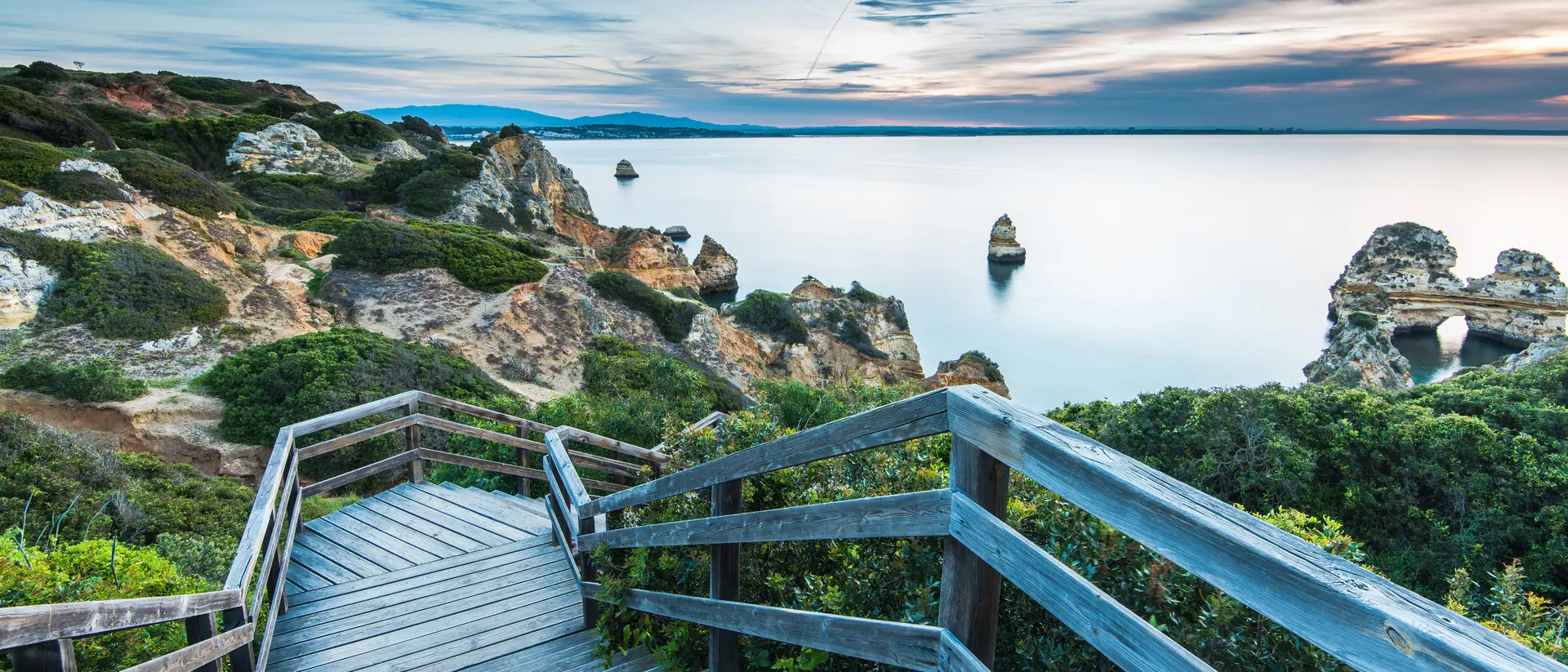Praia do Camilo on coast of Algarve region, Portugal