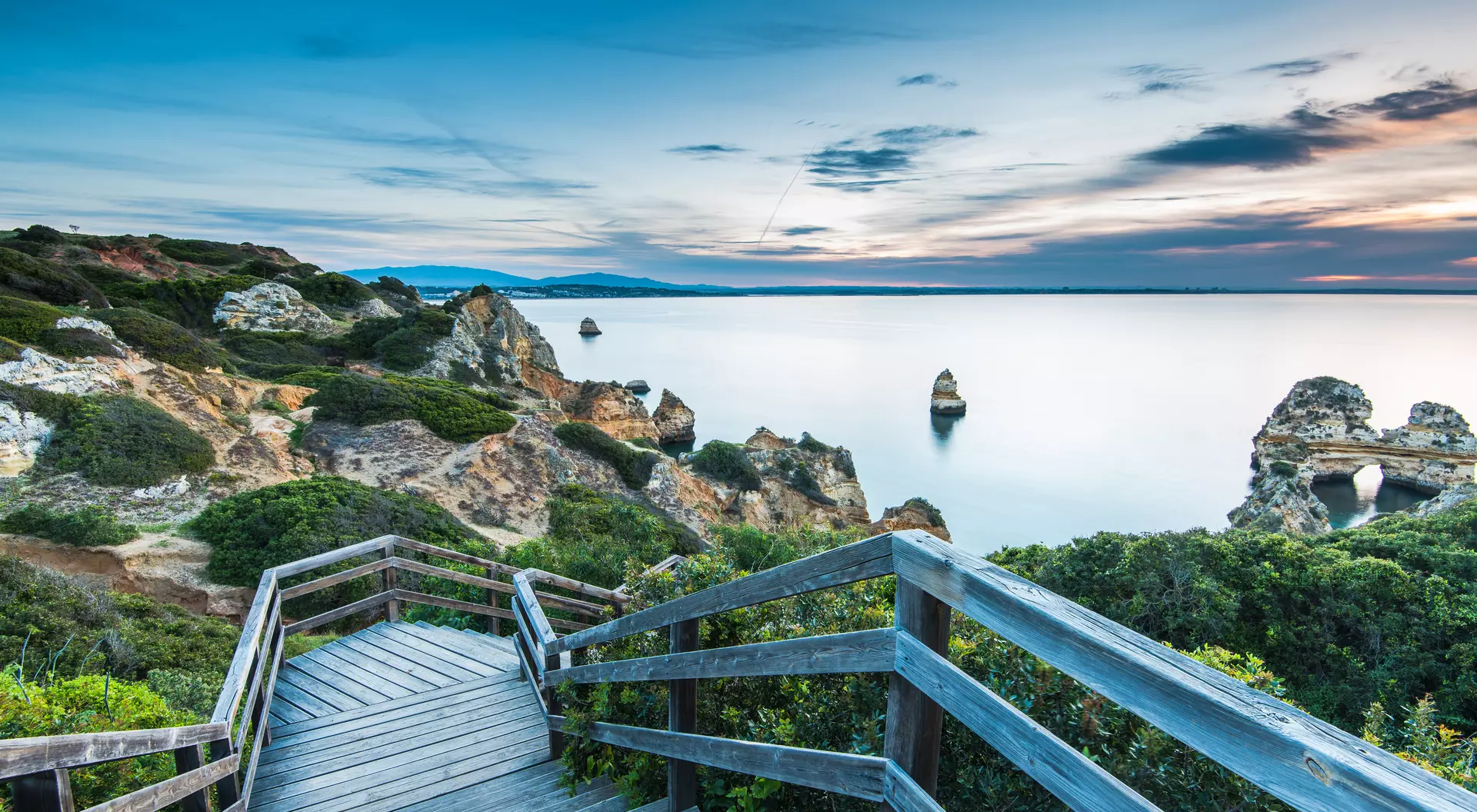 Praia do Camilo on coast of Algarve region, Portugal