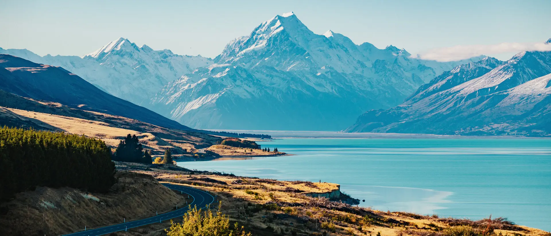 Road to Mount Cook, New Zealand