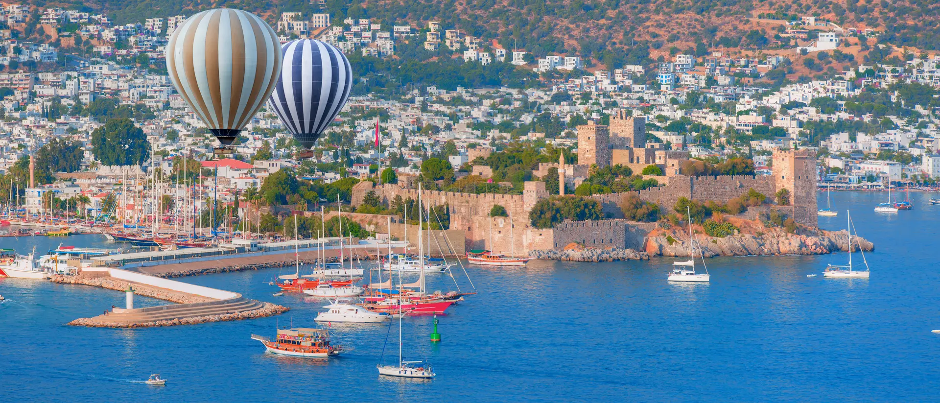 Saint Peter Castle and marina in Bodrum