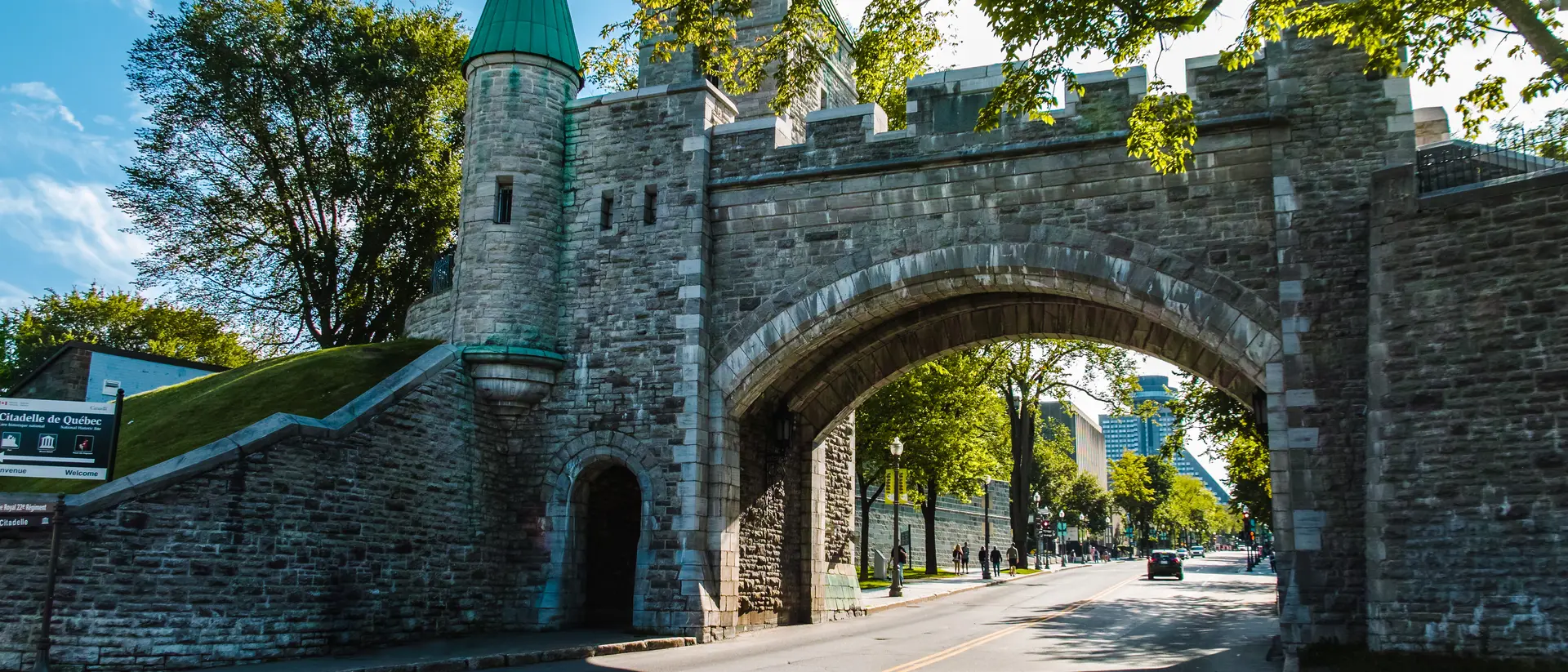 Old Quebec City's Saint Louis Gate from 1694