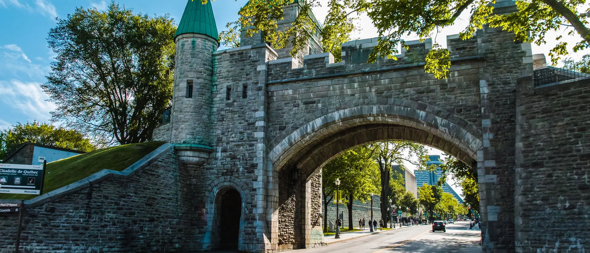 Old Quebec City's Saint Louis Gate from 1694