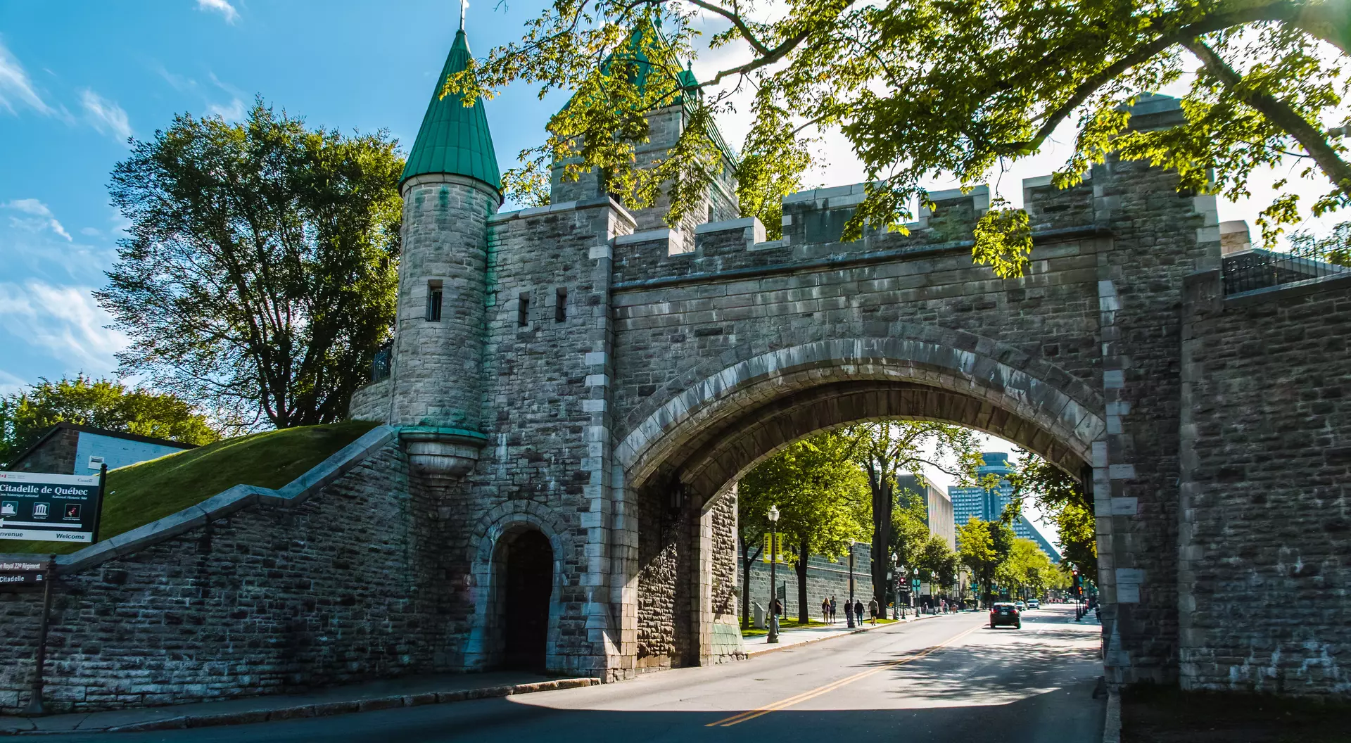 Old Quebec City's Saint Louis Gate from 1694