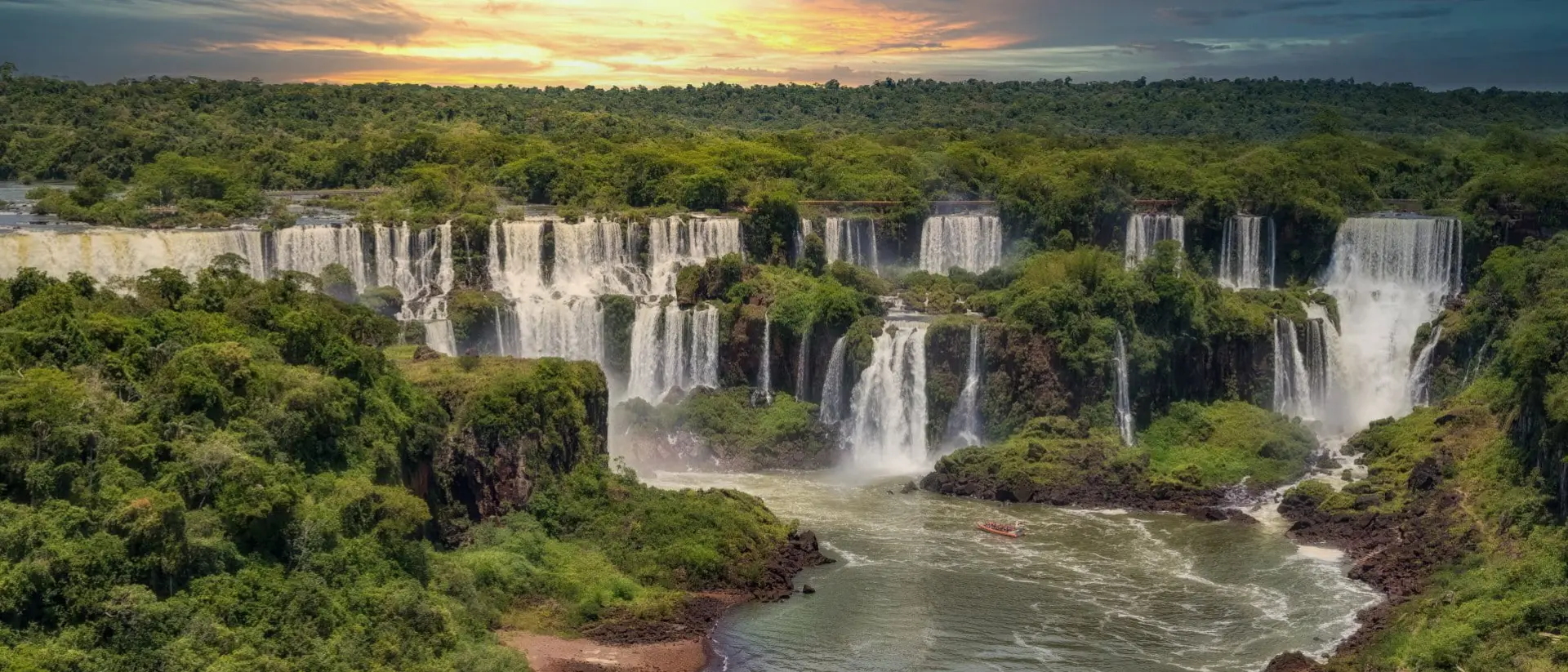 The Iguazu Falls, the world's largest waterfall system in the world.
