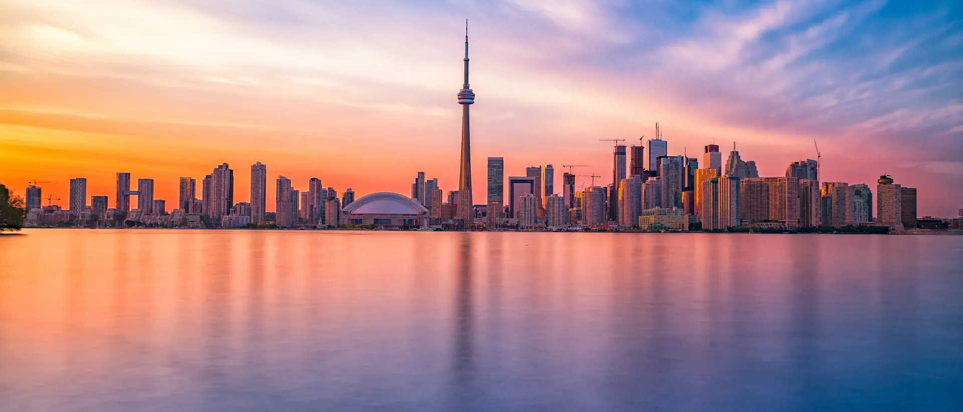 Sunset over Toronto skyline