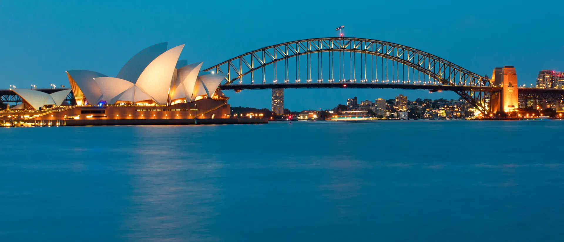 opera house and bridge on harbour