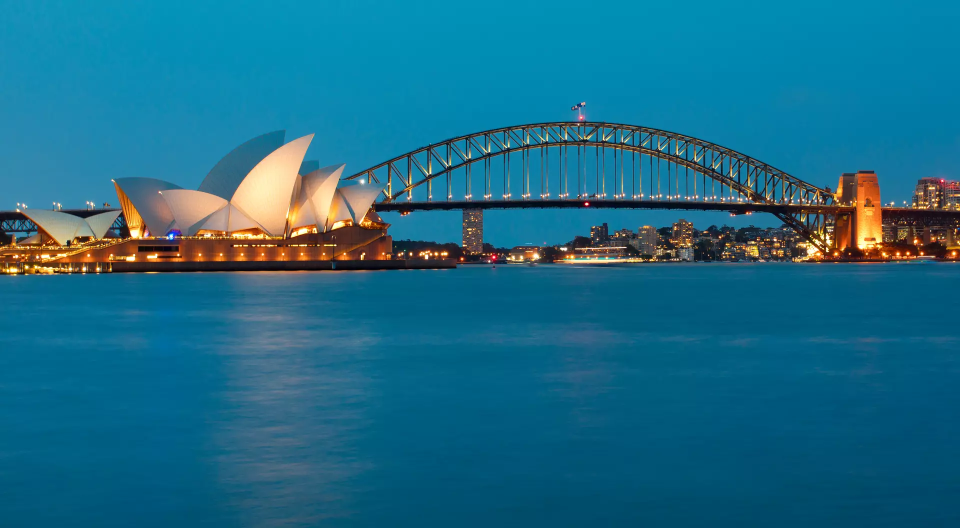 opera house and bridge on harbour