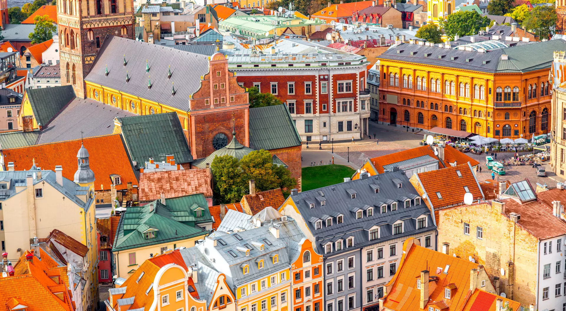 Colorful buildings of Old Town Riga