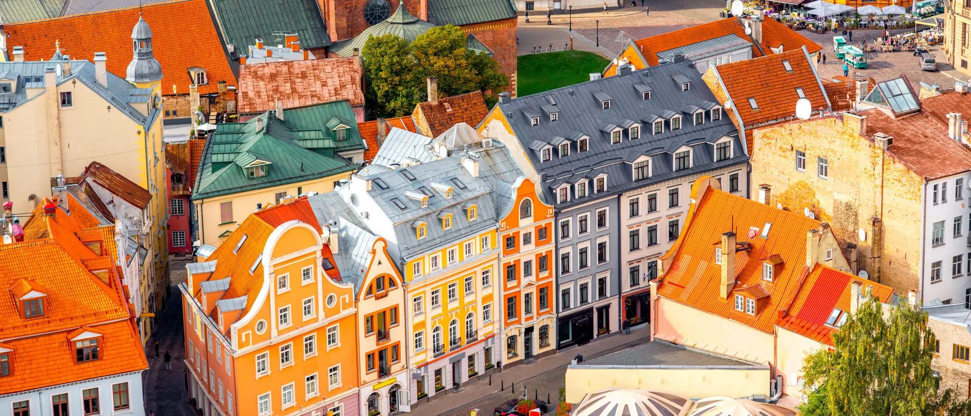 Colorful buildings of Old Town Riga