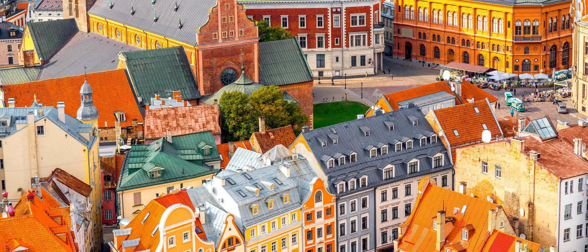 Colorful buildings of Old Town Riga
