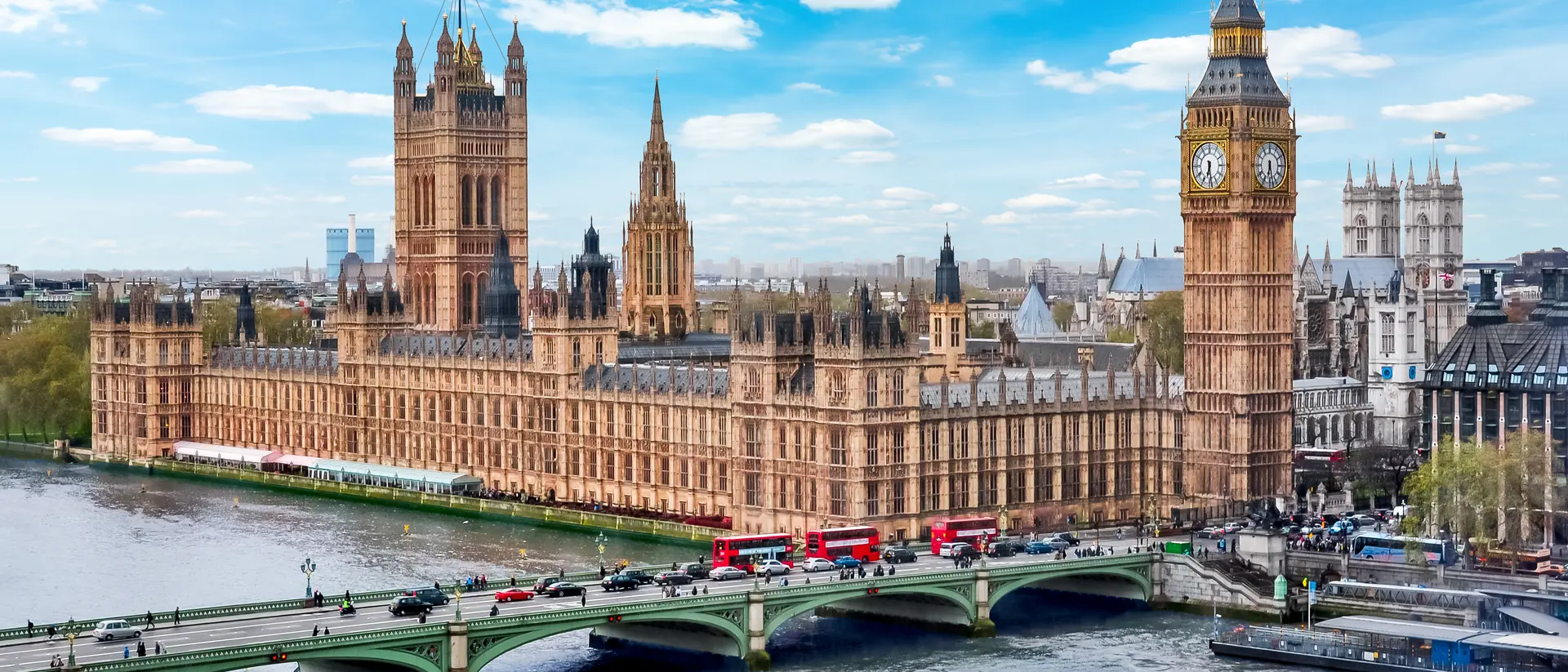 Houses of Parliament (Westminster palace) and Big Ben tower.