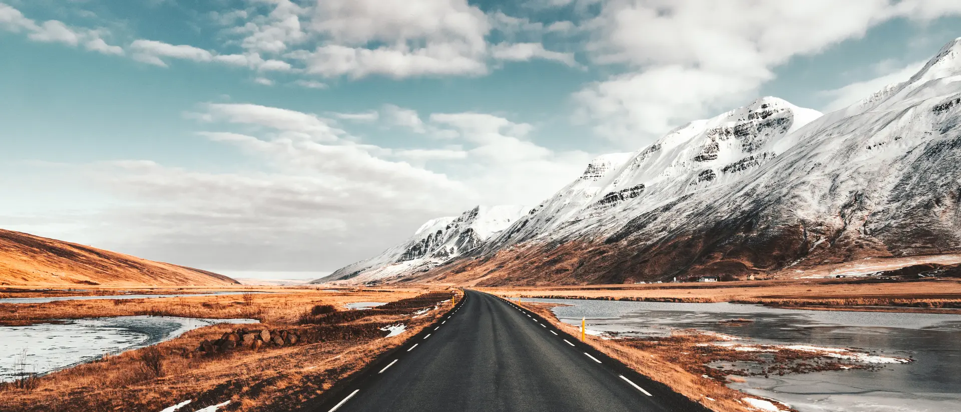 An isolated Icelandic road