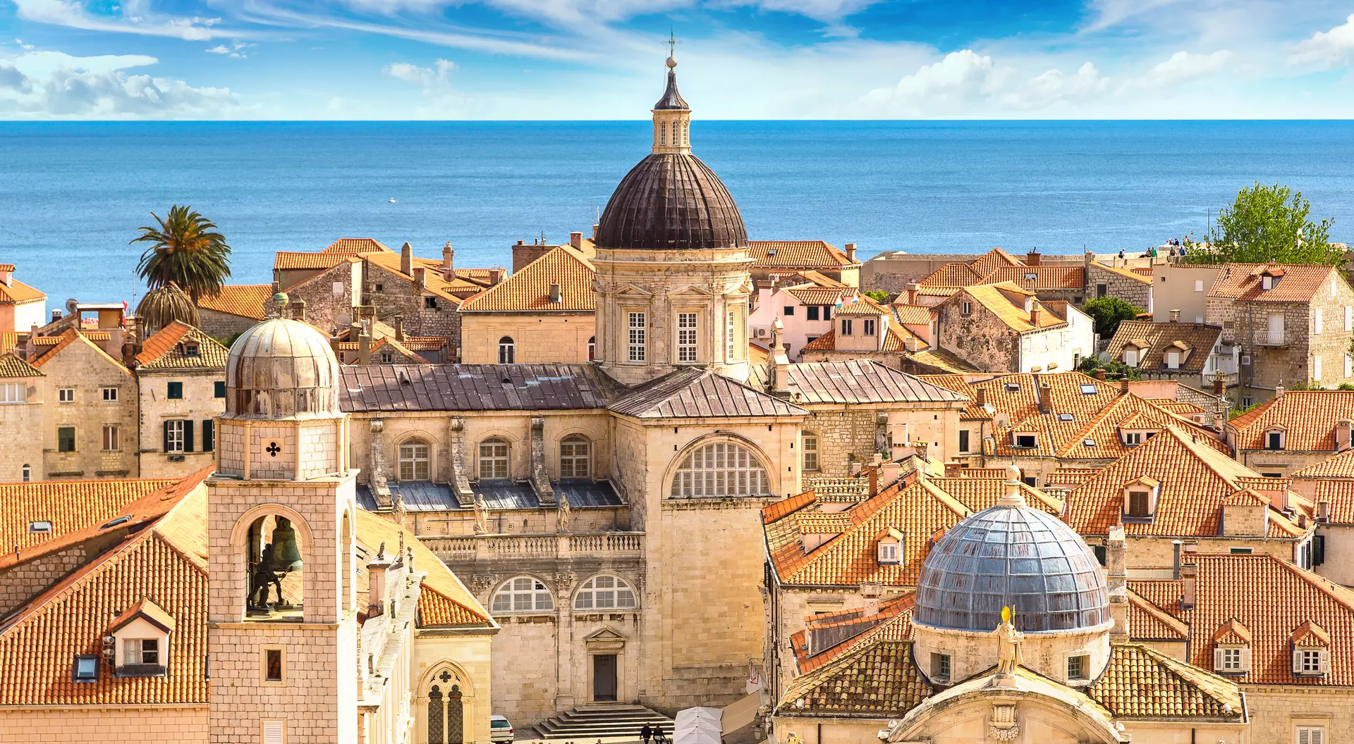 Old city Dubrovnik in a beautiful summer day.