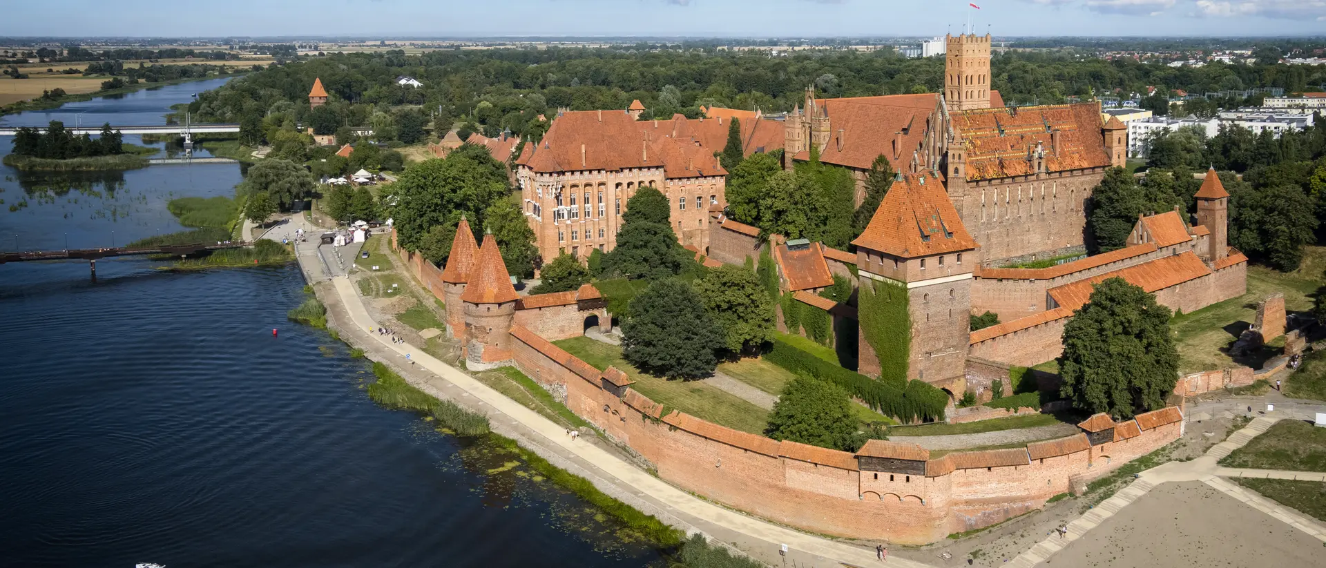 Medieval Malbork Castle on the Nogat River