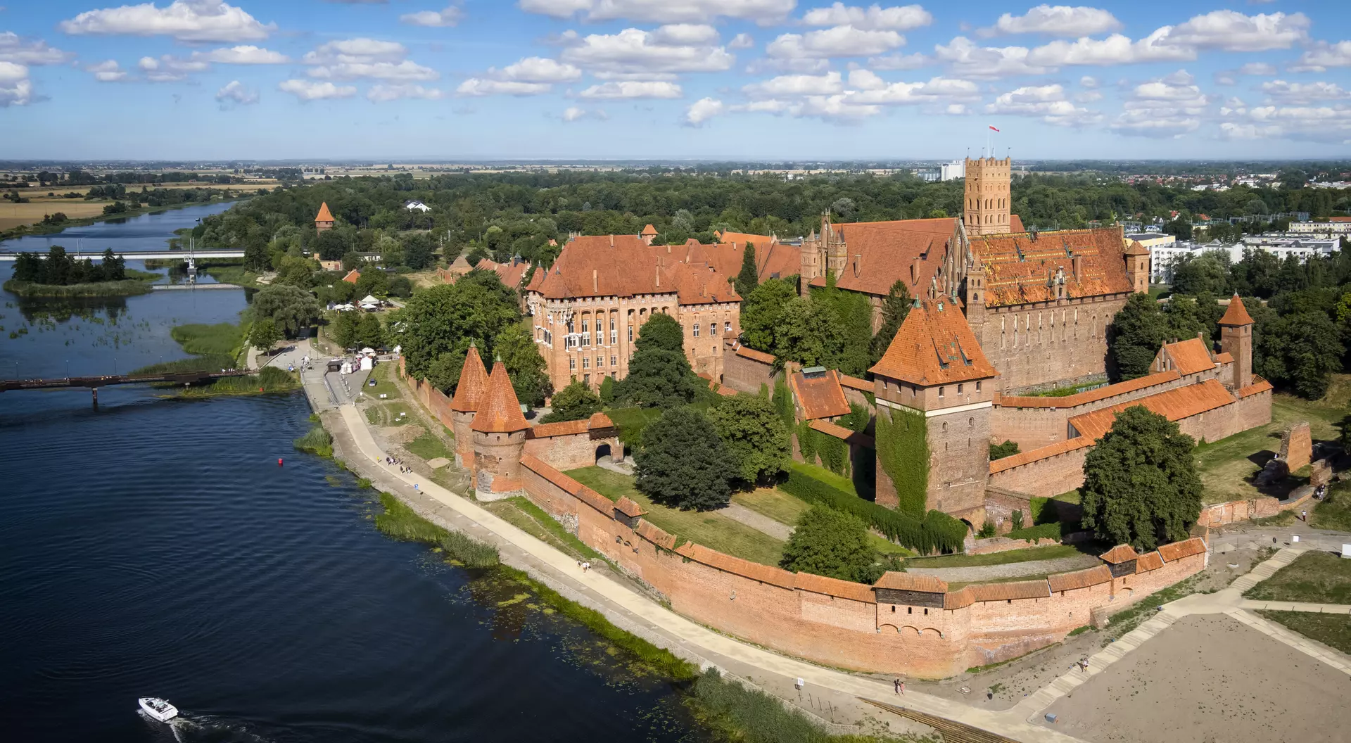 Medieval Malbork Castle on the Nogat River