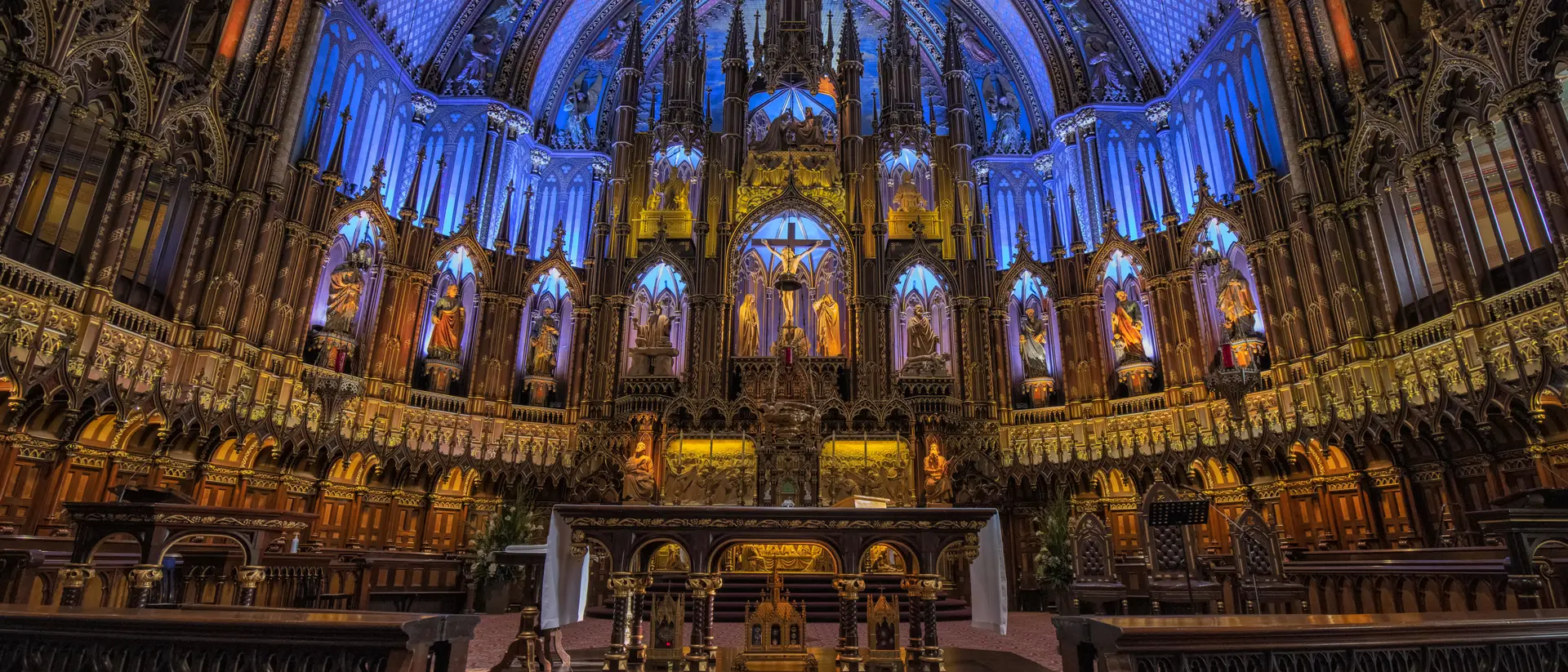 Interior view of Notre Dame Basilica