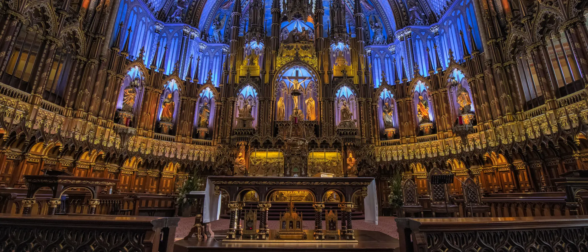 Interior view of Notre Dame Basilica