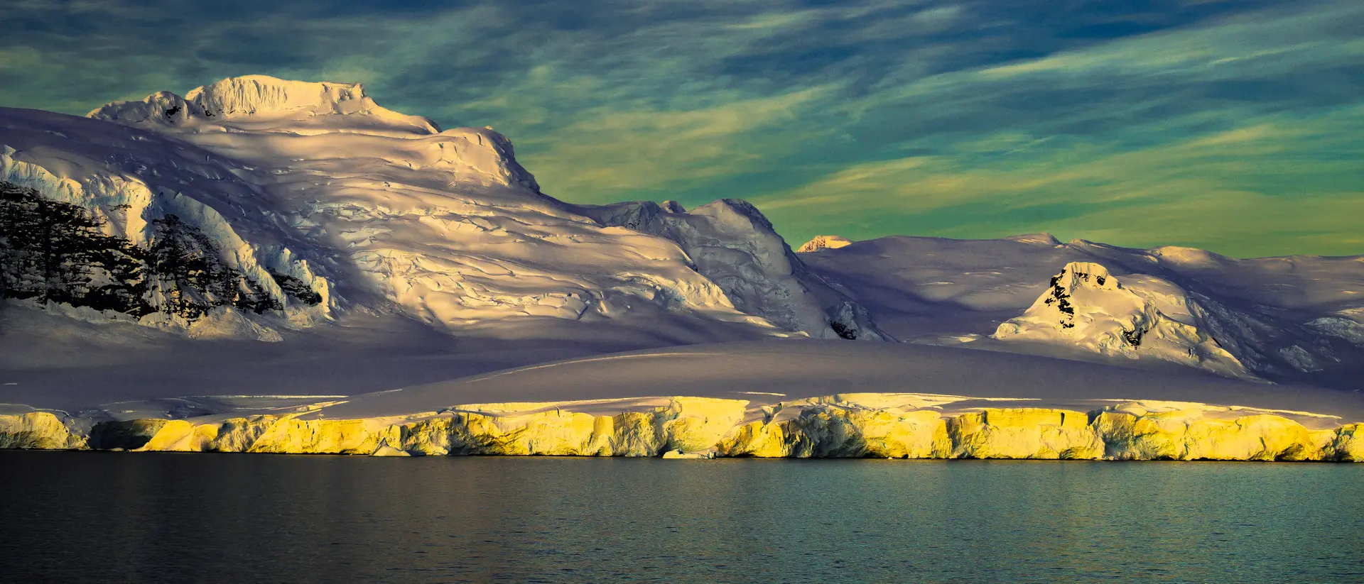 Glacier covered mountain