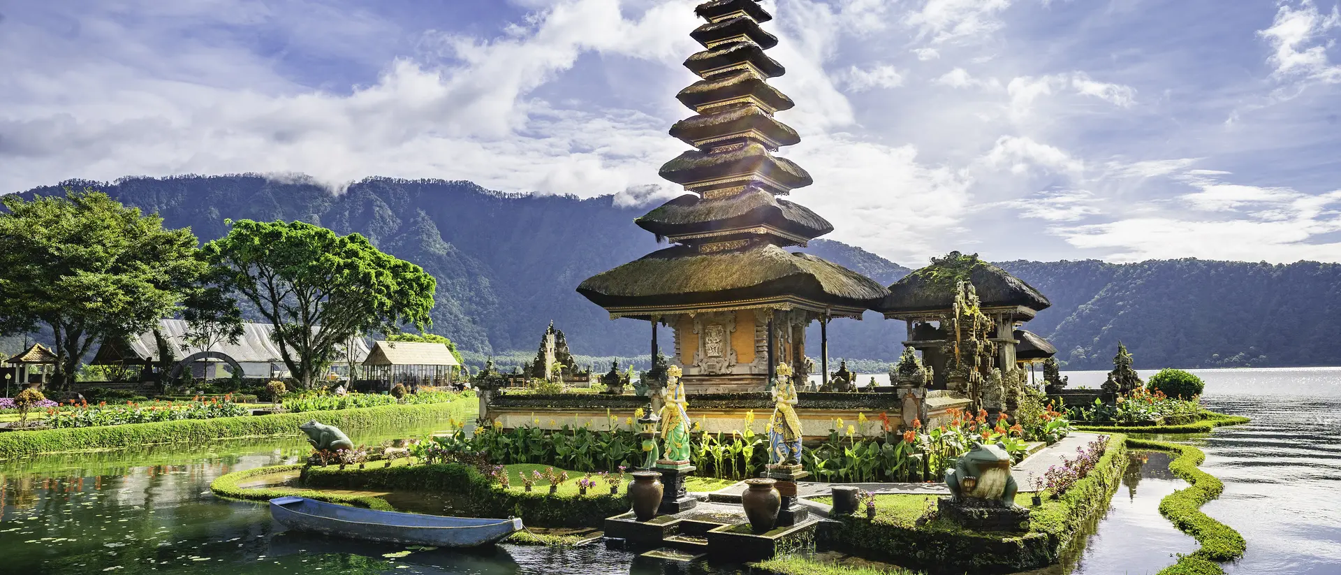 Ulun Danu Beratan Temple is a famous landmark located on the western side of the Beratan Lake.