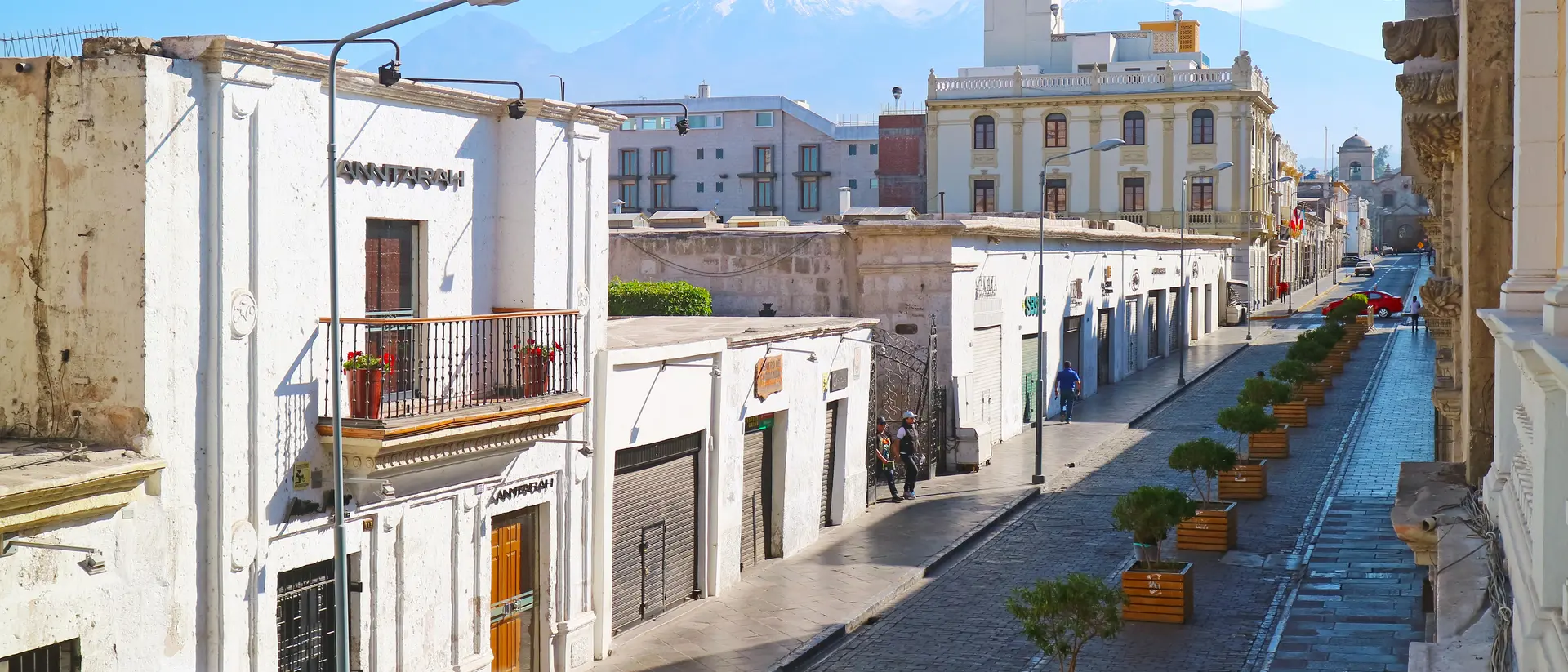 Arequipa of Peru Known as The White City with Misti Volcano in the Backdrop, Much of the City Built of Sillar White Volcanic Rock, South America