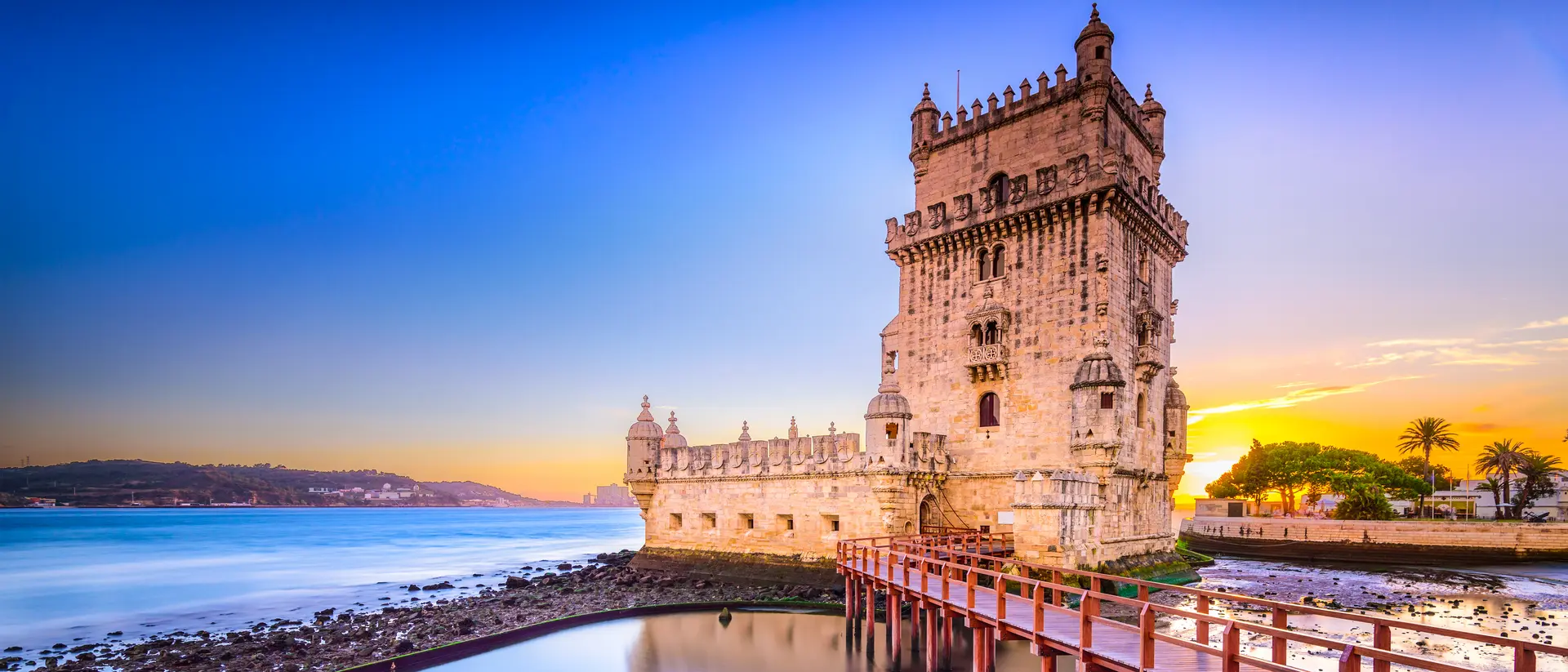 The Tower of St. Vincent, also known as Belem Tower, on the Tagus River. It is a UNESCO World Heritage Site dating from the early 16th Century.