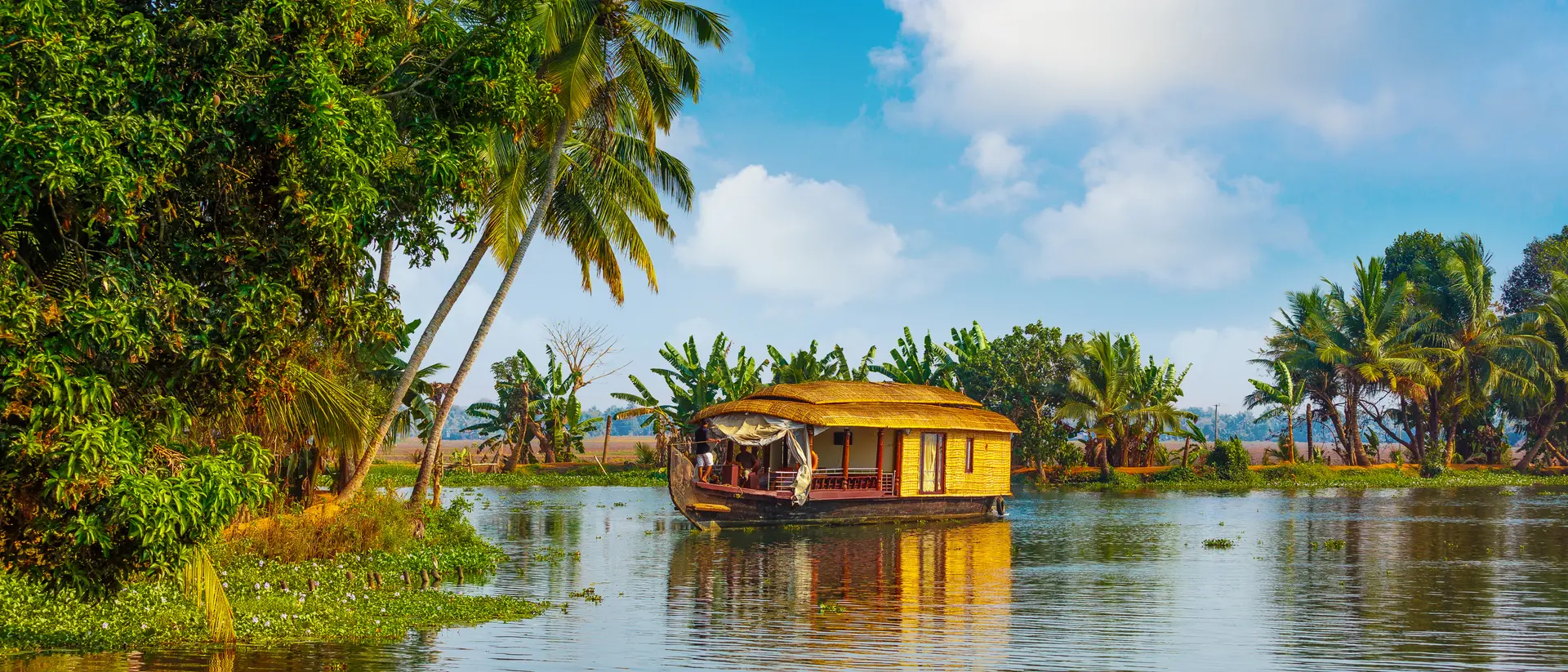 Houseboat on Kerala backwaters.
