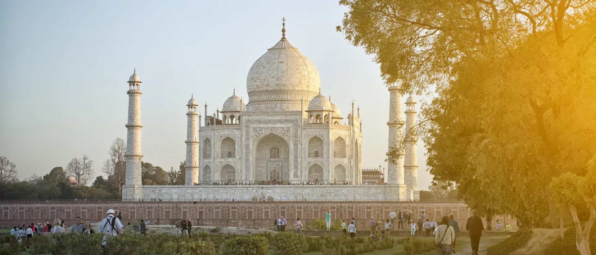 Sunsetting on the Taj Mahal in Agra. India