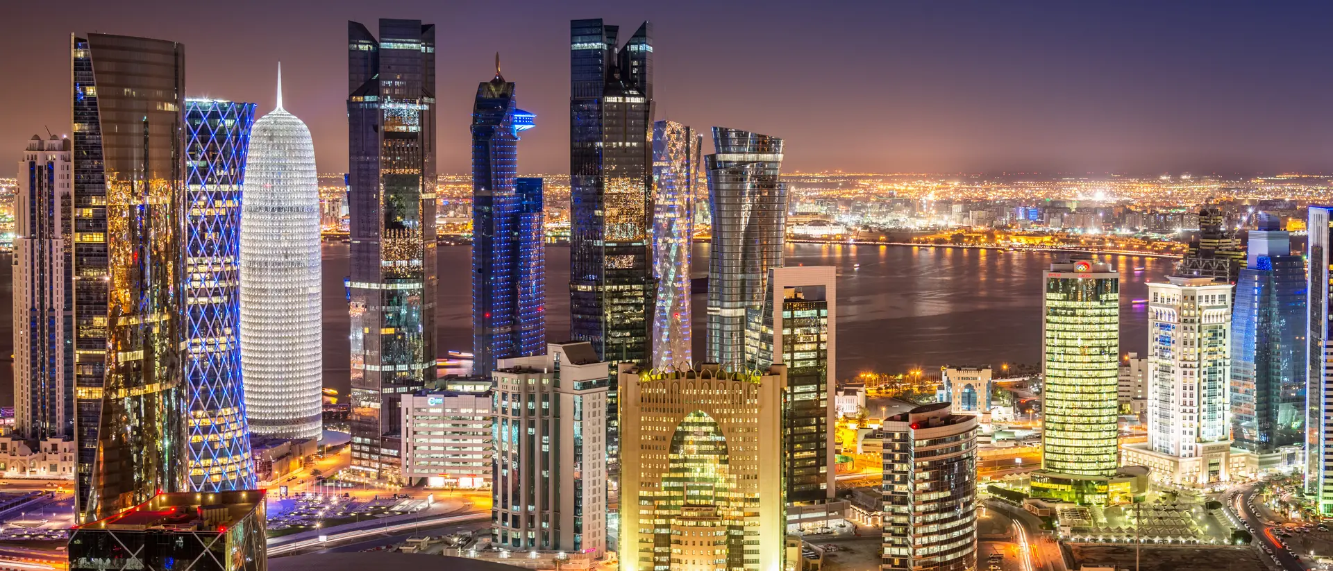 Modern urban skyscrapers in the City of Doha