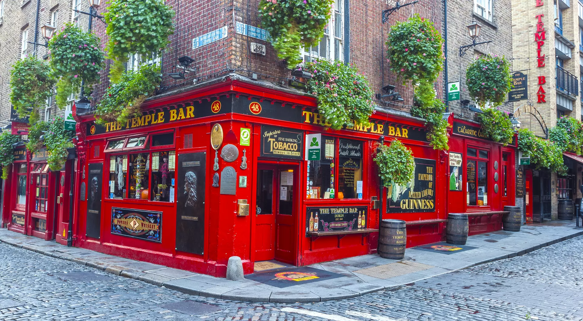 The Temple Bar in Dublin.