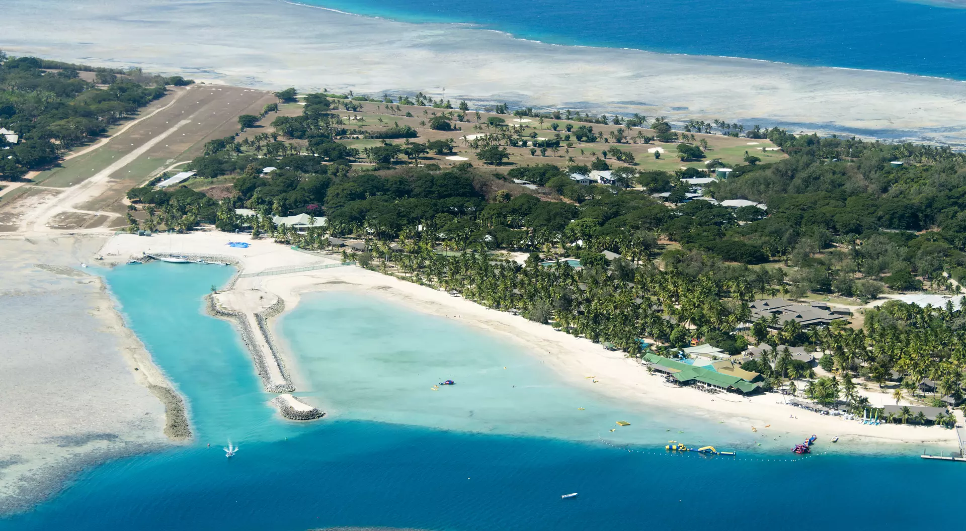 Remote tropical island in Fiji.