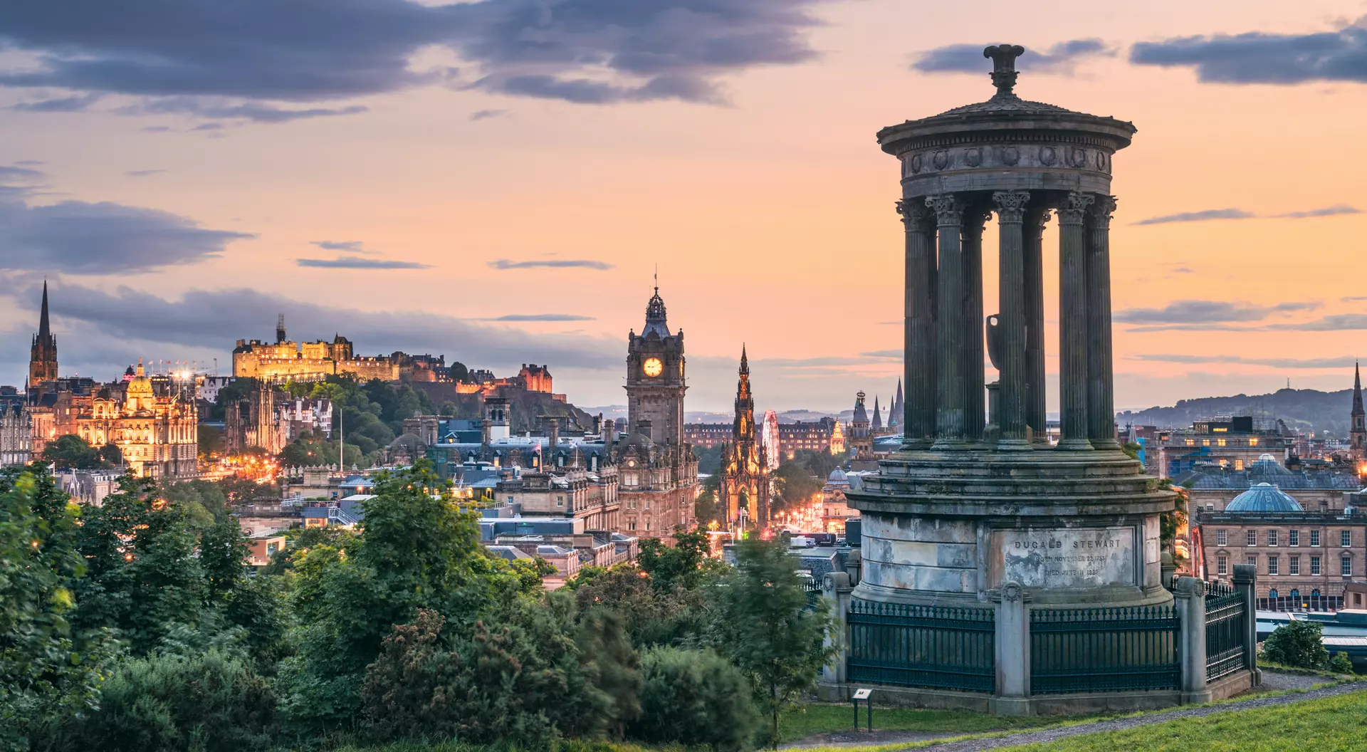 A view of Edinburgh's skyline from Calton Hill.