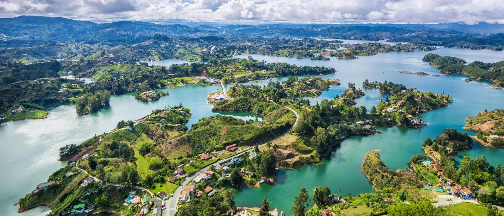 Guatape Panoramic View from the Rock (La Piedra del Penol), Medellin, Colombia