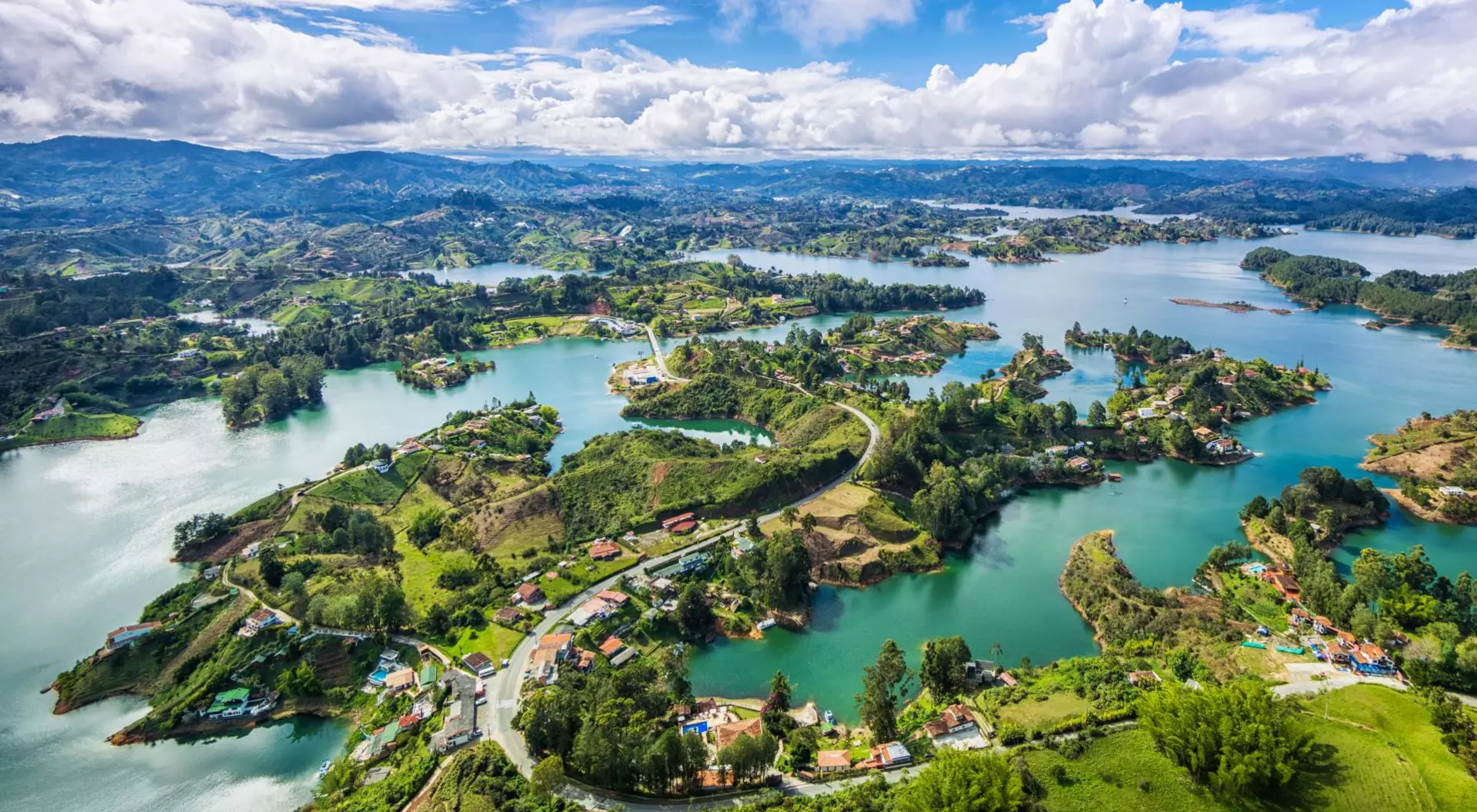 Guatape Panoramic View from the Rock (La Piedra del Penol), Medellin, Colombia