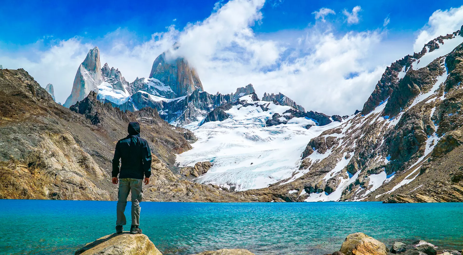Mount Fitz Roy is a mountain in Patagonia, on the border between Argentina and Chile