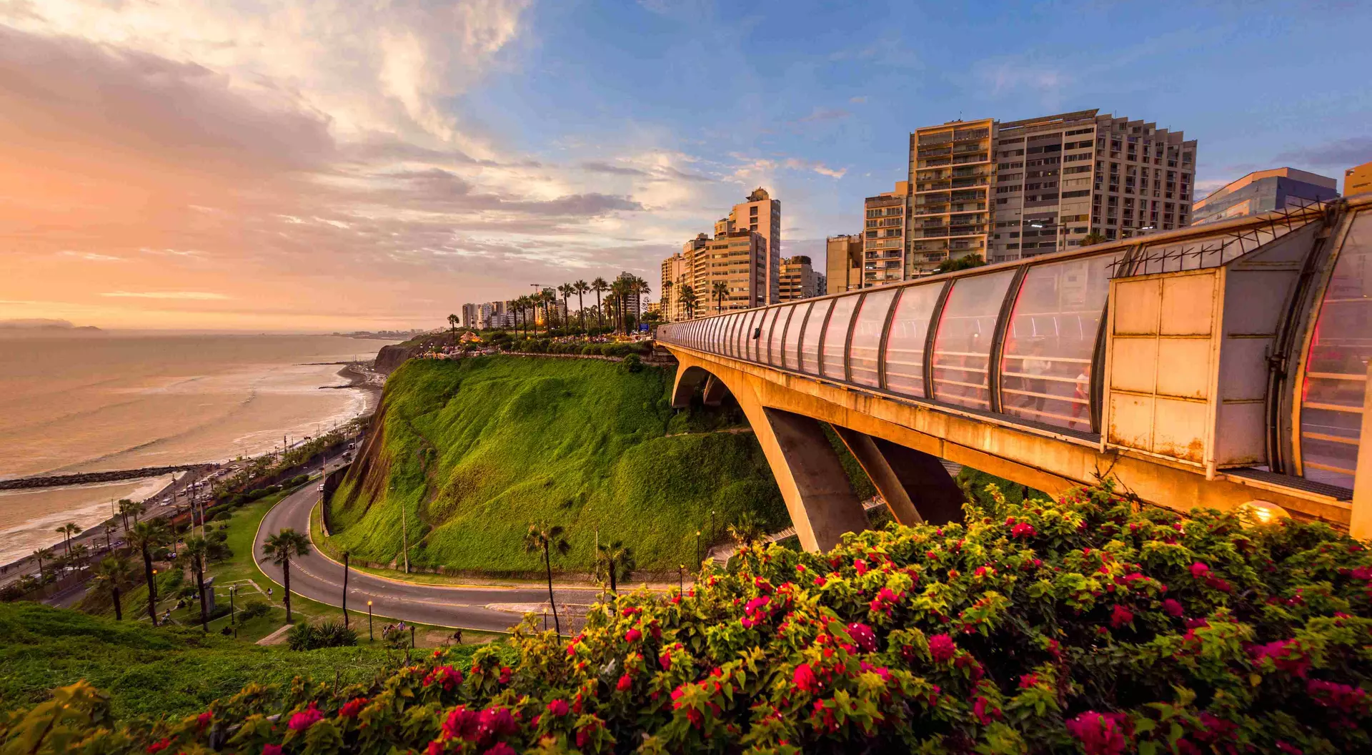 Villena bridge in Miraflores district in Lima, Peru.