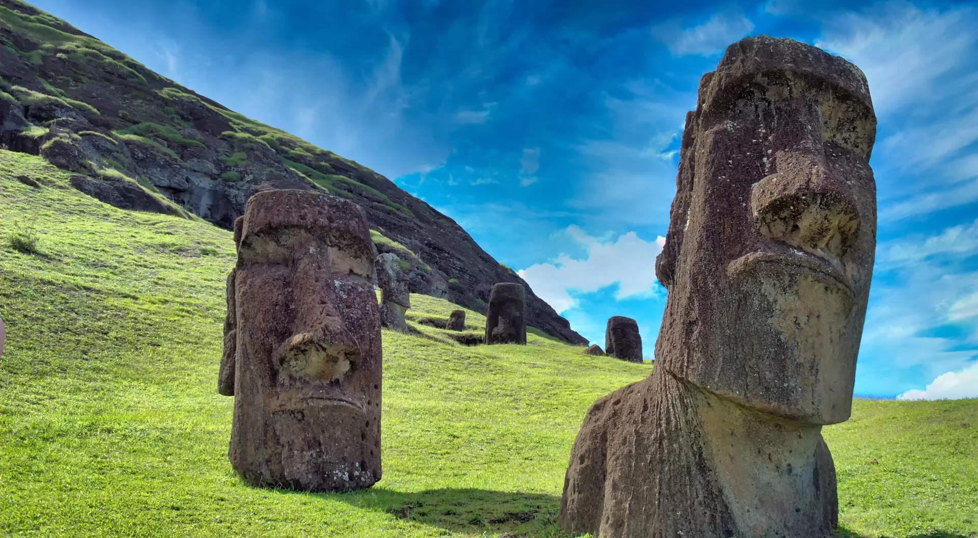 Moais in Rapa Nui National Park