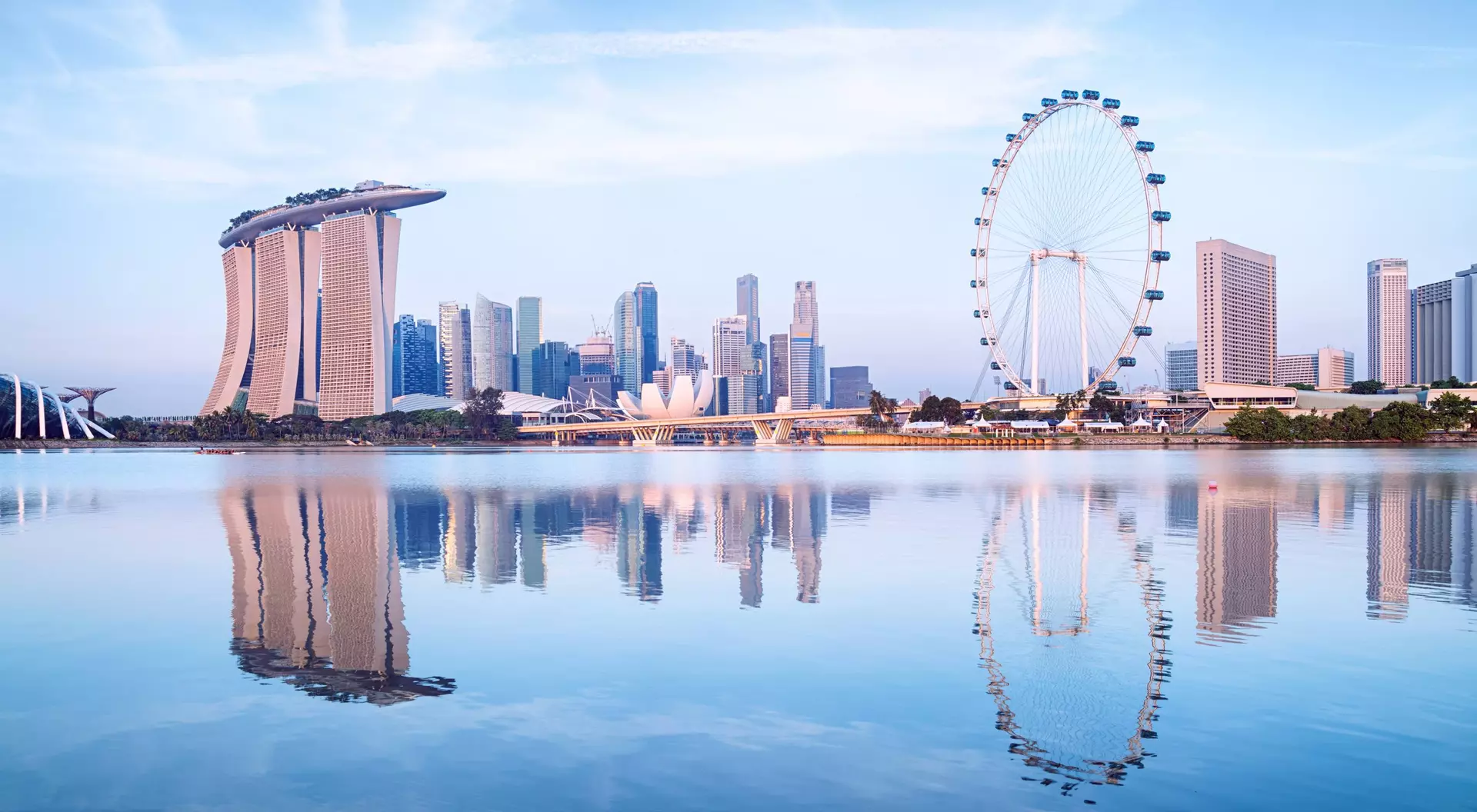 Singapore skyline.