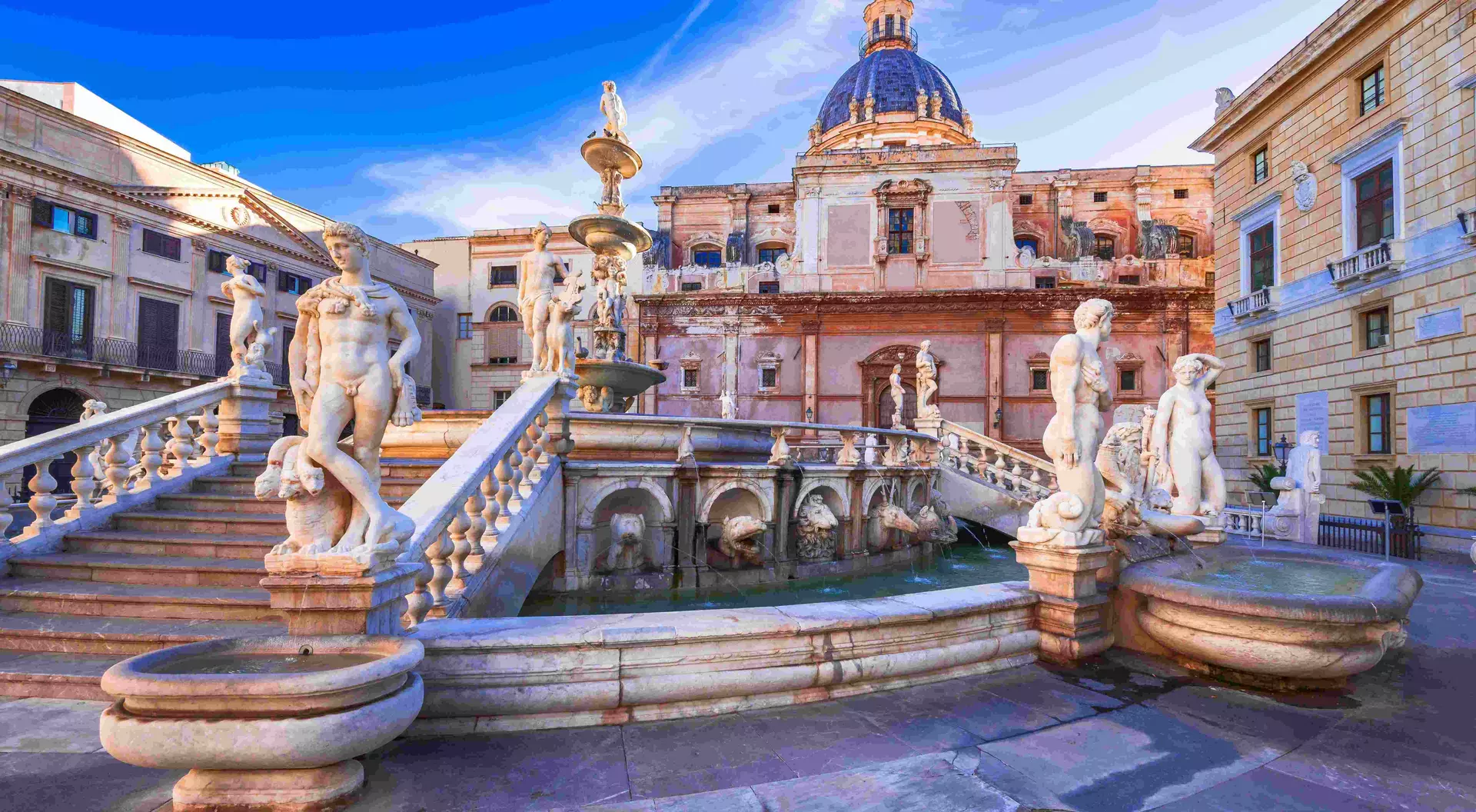 The Pretoria Fountain in Palermo, Italy.
