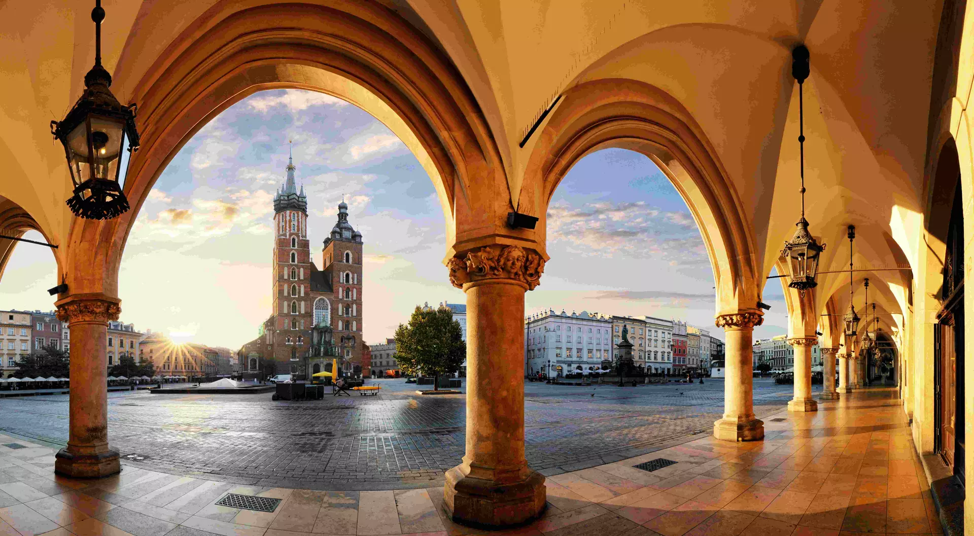 Krakow at sunrise, Poland.