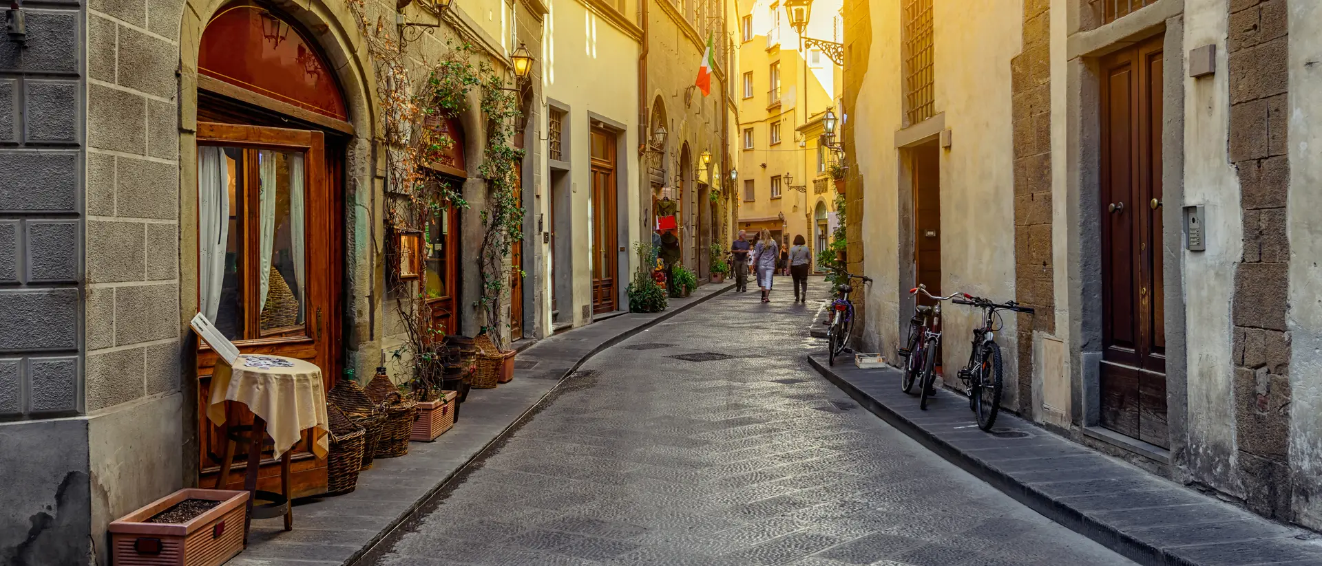 Narrow street in Florence, Tuscany