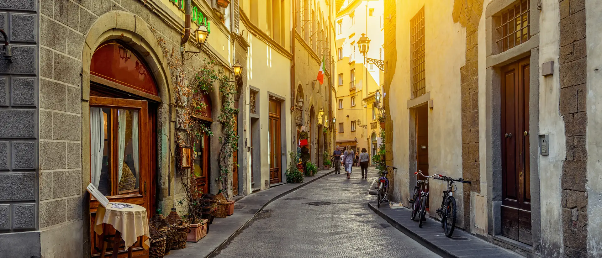 Narrow street in Florence, Tuscany