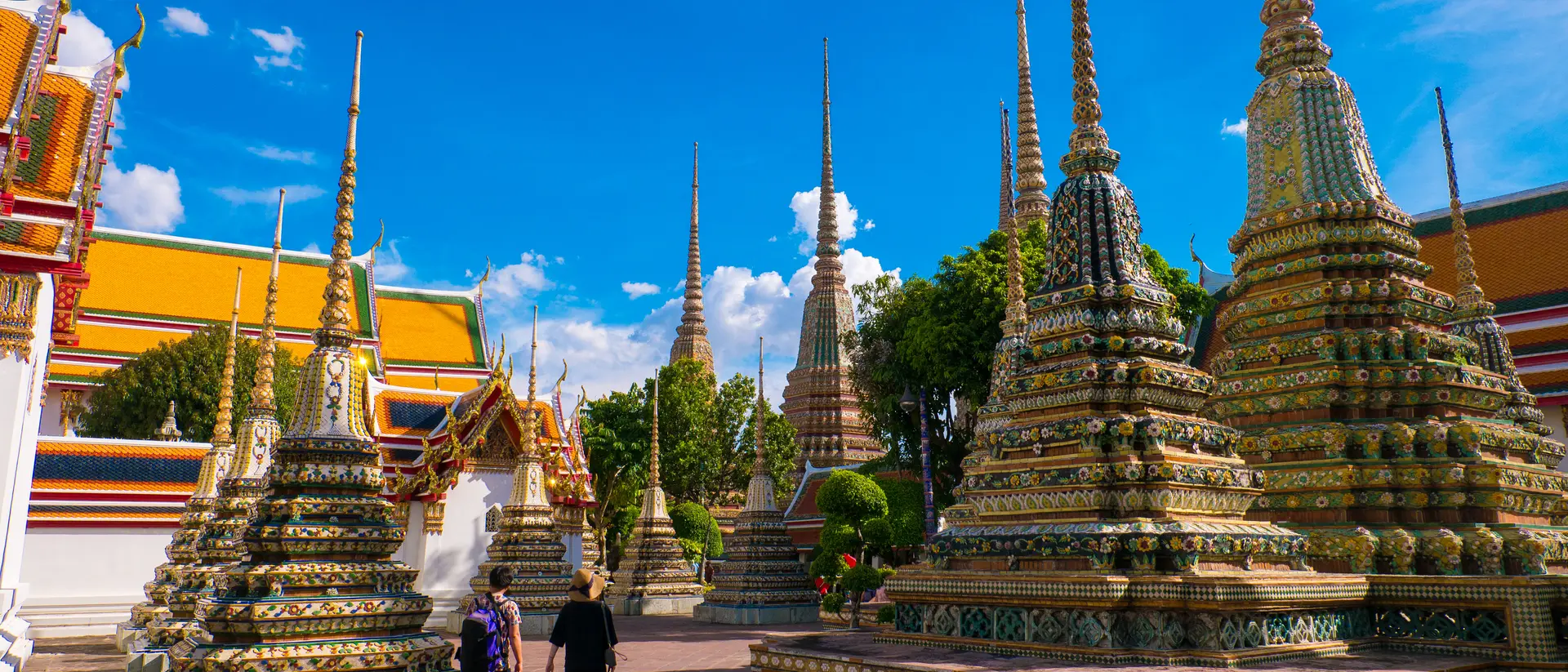 Exploring Wat Pho in Bangkok, Thailand.