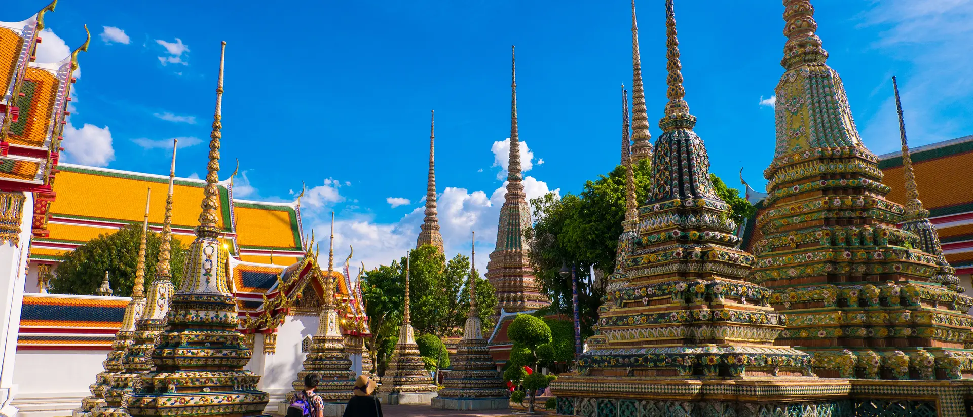 Exploring Wat Pho in Bangkok, Thailand.