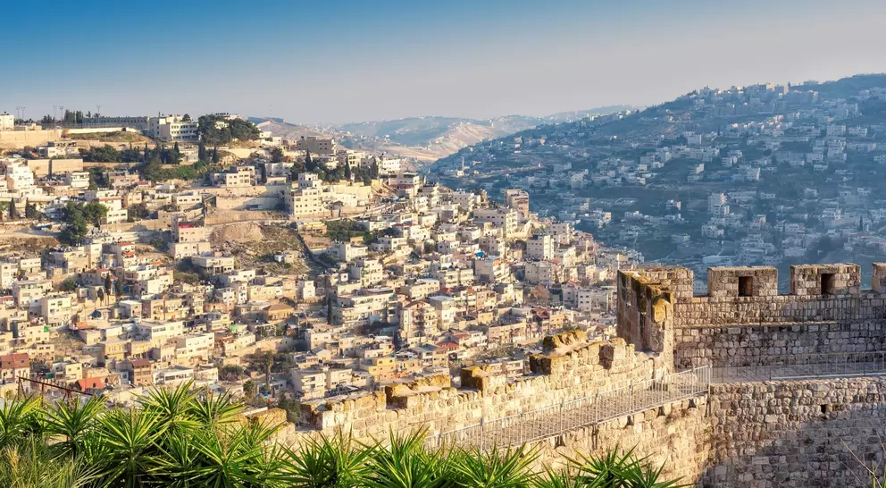 Jerusalem skyline at sunset, Israel