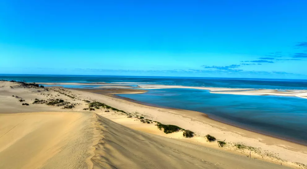 Sand dunes of Bazaruto Island, Mozambique.
