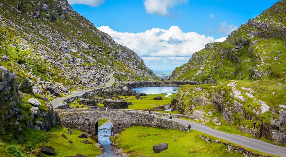 Scenic view of Gap of Dunloe
