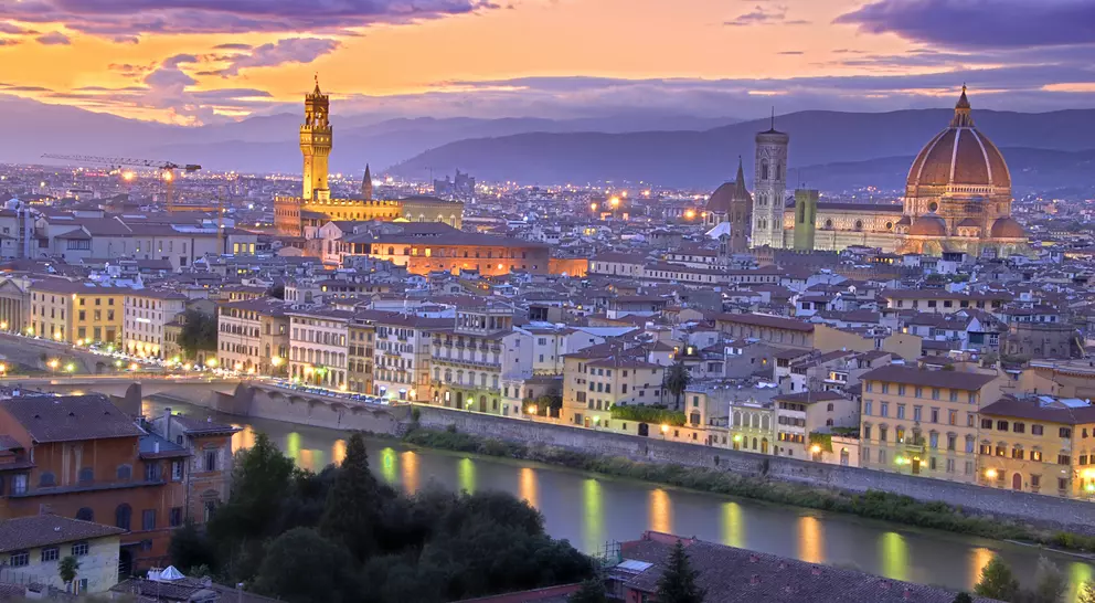 Sunset in Florence Italy